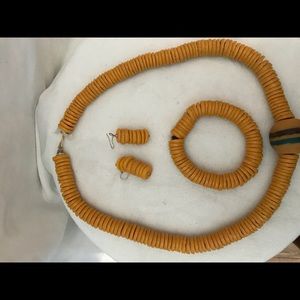 Hand crafted beaded necklace  set made in Ghana